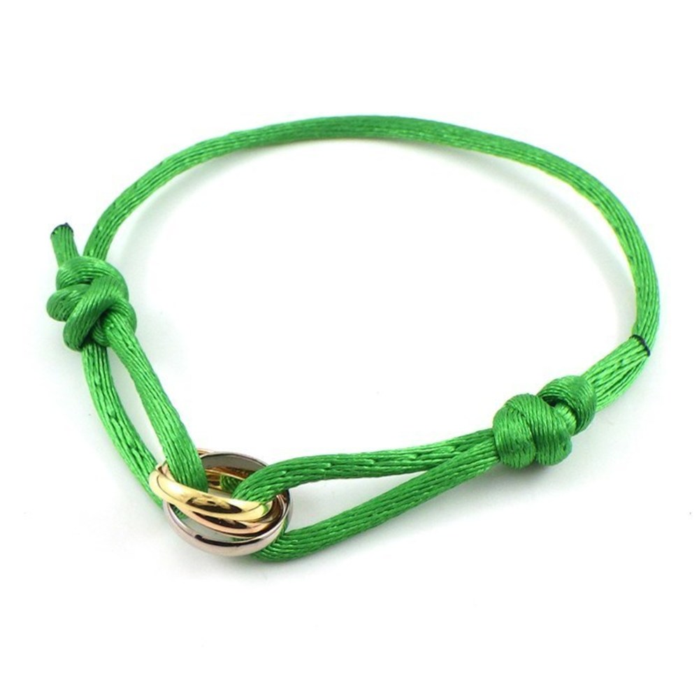 Cartier Baby Trinity Necklace Green Cord